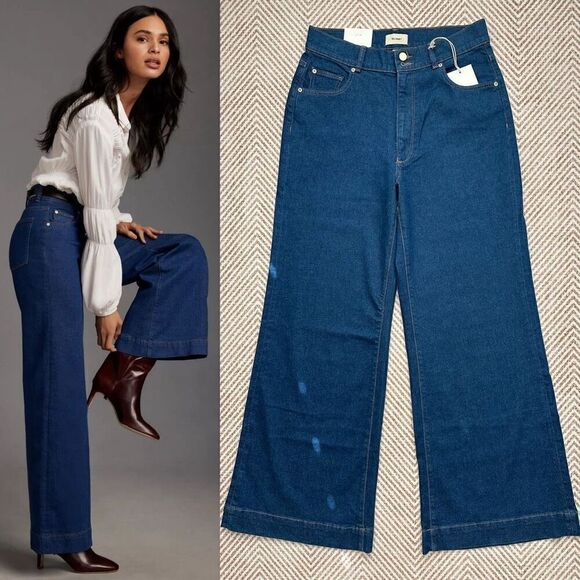 NWT DL1961‎ Hepburn Extra Wide Leg High Rise Vintage Jeans 33 X 31 - Picture 2 of 8